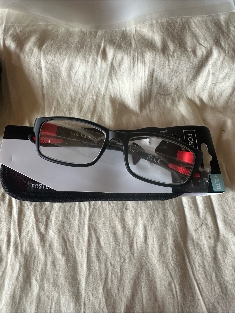 Foster Grant DG1223 Scooter Red +2.75 Reading Glasses